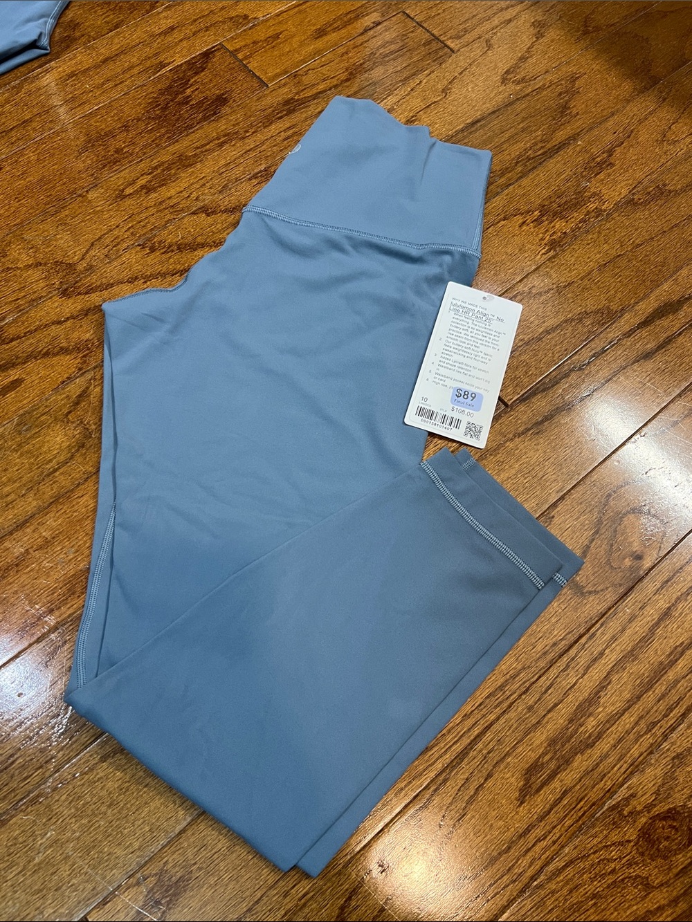 49. Lululemon align no line HR pant legging 25” blue steel NWT - Picture 4 of 4